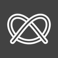 Pretzel Line Inverted Icon vector