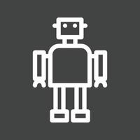 Robotics Line Inverted Icon vector