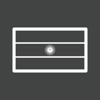 Argentina Line Inverted Icon vector