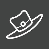 Hat Line Inverted Icon vector