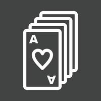 Deck of Cards Line Inverted Icon vector