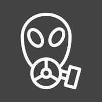 Oxygen Mask Line Inverted Icon vector