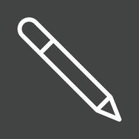 icono de línea de lápiz invertida vector