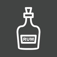 Bottle of Rum Line Inverted Icon vector