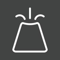 Volcano Line Inverted Icon vector