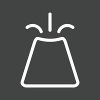 Volcano Line Inverted Icon vector