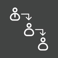 Chain of Command Line Inverted Icon vector