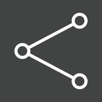 Sharing Line Inverted Icon vector