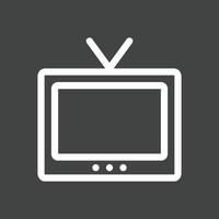 Television Line Inverted Icon vector