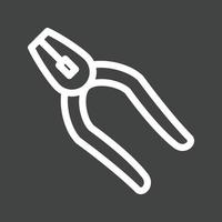 Pliers I Line Inverted Icon vector