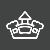 Jumping Castle Line Inverted Icon vector