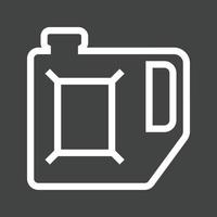 Petrol Can Line Inverted Icon vector