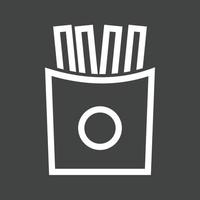 Fries Line Inverted Icon vector