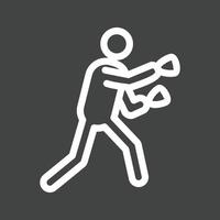 Boxing Line Inverted Icon vector