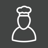 Baker Line Inverted Icon vector