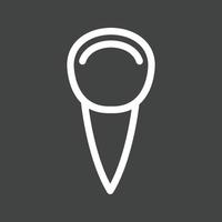 Canine Tooth Line Inverted Icon vector