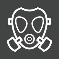 Oxygen Mask Line Inverted Icon vector