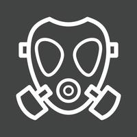 Oxygen Mask Line Inverted Icon vector