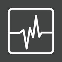 Earthquake Reading Line Inverted Icon vector