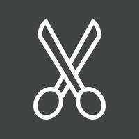 Scissors Line Inverted Icon vector