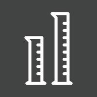 Graduated Cylinders Line Inverted Icon vector