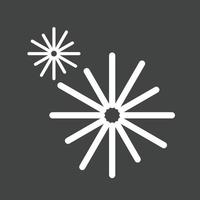 Fireworks Line Inverted Icon vector