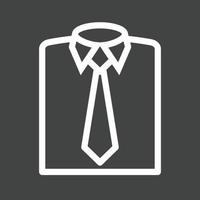 Formal Dress Line Inverted Icon vector