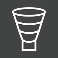 Funnel Chart Line Inverted Icon vector