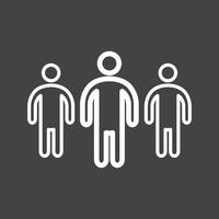 Leadership Skills Line Inverted Icon vector