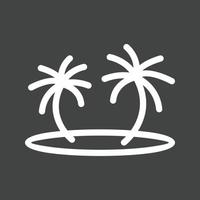 Island Line Inverted Icon vector