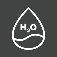Water Droplet Line Inverted Icon vector
