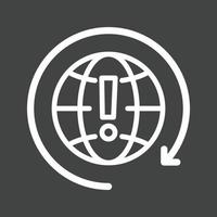 Global Information Line Inverted Icon vector