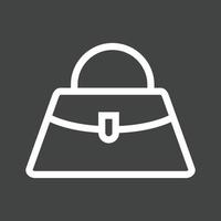 Bag Line Inverted Icon vector