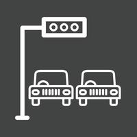 Traffic Signals Line Inverted Icon vector