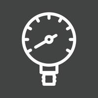 Manometer Line Inverted Icon vector