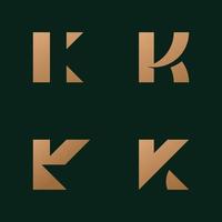 diseño y plantilla del logotipo k. letras iniciales de icono k creativas basadas en vector. vector