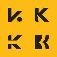 diseño y plantilla del logotipo k. letras iniciales de icono k creativas basadas en vector. vector