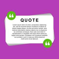 Quote box frame template design. vector illustration. Easy editable stroke. EPS 10.