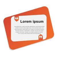 Quotes message bubble template design in flat style. vector illustration. easy editable stroke. EPS 10.