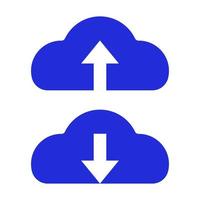 Download and upload icon on white background. Easy editable stroke. Vector illustration. EPS 10.