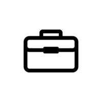 black and white suitcase icon on isolated background vector