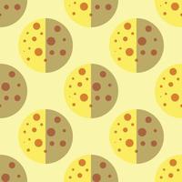 Halloween concept. Vibrant vector seamless pattern of The moon on light yellow background. Perfect for wrapping, wallpapers, postcards, web sites, shops