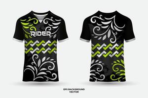 camiseta de diseño moderno y futurista adecuada para carreras, fútbol, juegos, deportes electrónicos y ciclismo. vector