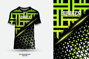 camiseta de diseño futurista y moderno adecuada para carreras, fútbol, juegos, deportes electrónicos y ciclismo. vector
