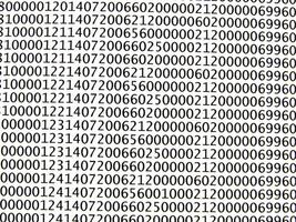 concepto de base de datos con registros de bases de datos impresos y codificados foto