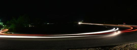 light trails view photo