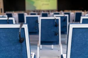 interior of big modern conference room photo