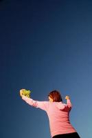 girl with grape outdoor photo