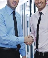 it engineers in network server room photo