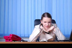 vista de retrato de mujer de negocios foto